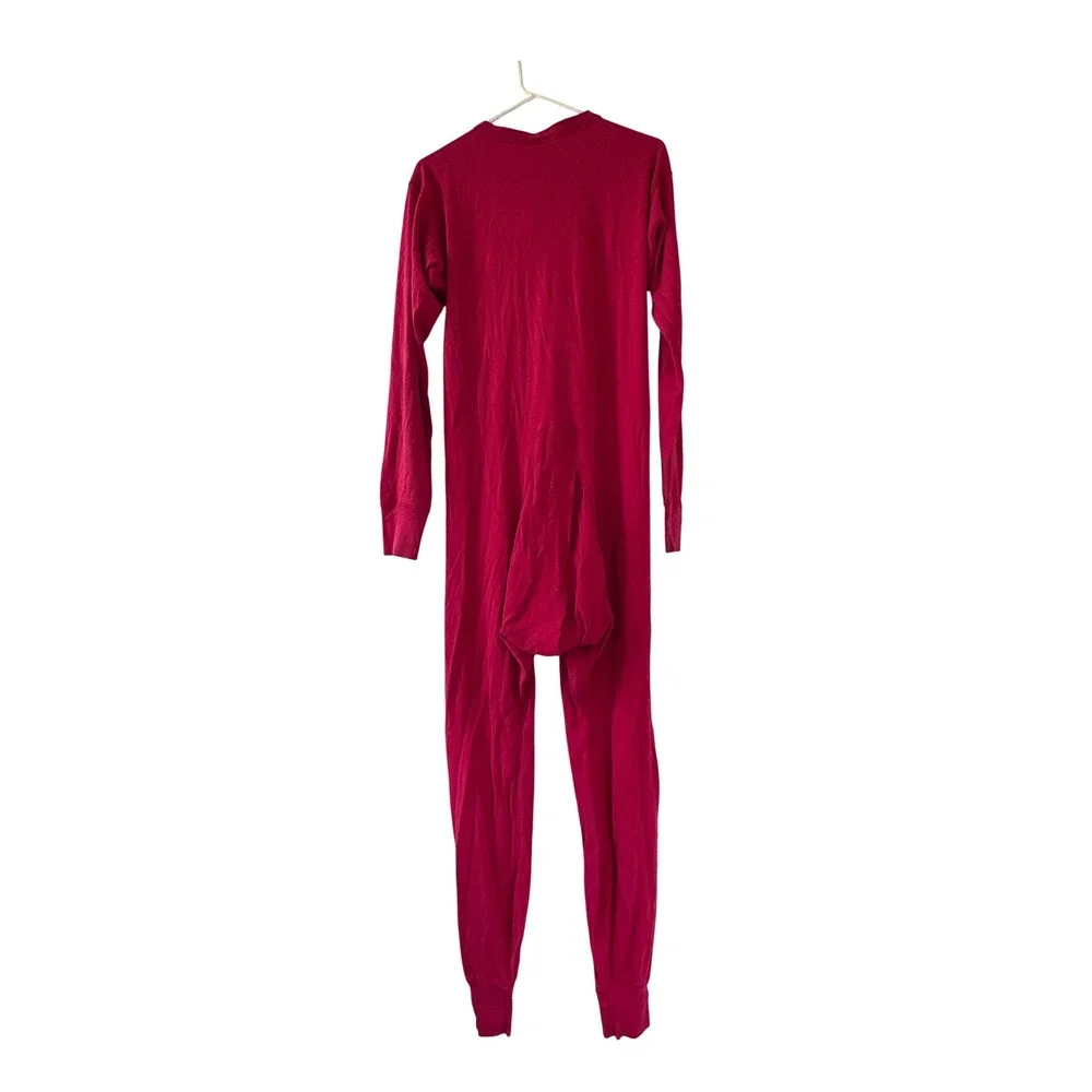 Vintage Carhartt Red Union Suit Thermal One Piece Long John K12‎ Mens Large